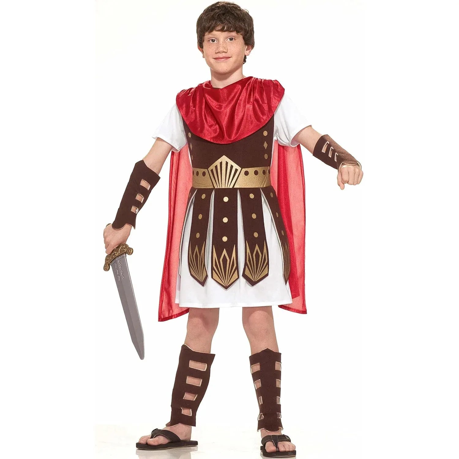 Roman Warrior Costume for Kids – M Size, Detailed Armor Outfit - Gomix Brands Outlet